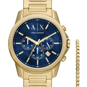 ARMANI EXCHANGE Banks Chronograph Gold Stainless Steel Bracelet