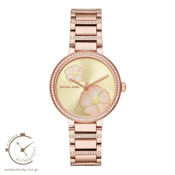 Michael Kors Courtney Crystals Rose Gold Stainless Steel Bracelet